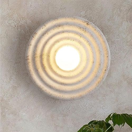 TONFON Lámpara de pared moderna nórdica Lámpara de pared LED de resina Arte creativo Aplique de pared de baño retro Linterna de pared tipo loft for dormitorio Sala de estar Sala de estudio Pasillo Com