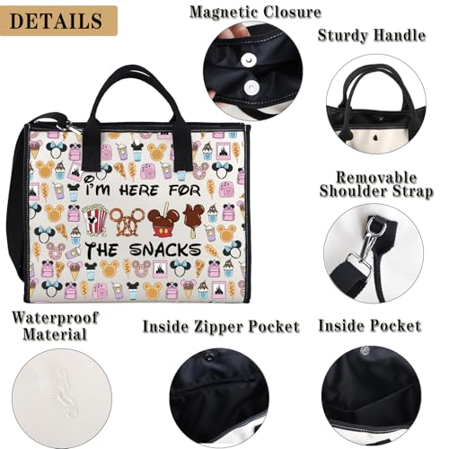 Magical Inspired Gift Family Vacation Trip Gift I'm Here For The Snacks Mouse Snack Goals Travel Tote Bag3