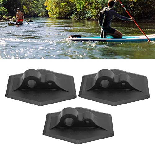 3Pcs Boat Rope Buckle Holder 2 Holes Hex Boat Rope Buckle Ho3Pcs Boat Rope Buckle Holder 2 Holes Hex Boat Rope Buckle Holder Mount for Inflatable Boat Kayak Canoe Accessories Black - Image 3