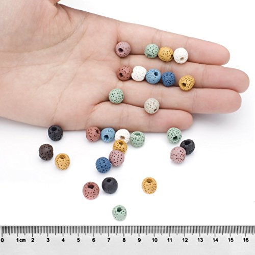 Beadnova 8Mm Colorful Lava Rock Stone Gemstone Semi Precious Stone Beads Round Loose Beads For Jewelry Making Findings Accessories (240Pcs, Assorted Colors Box Set) #TOP2