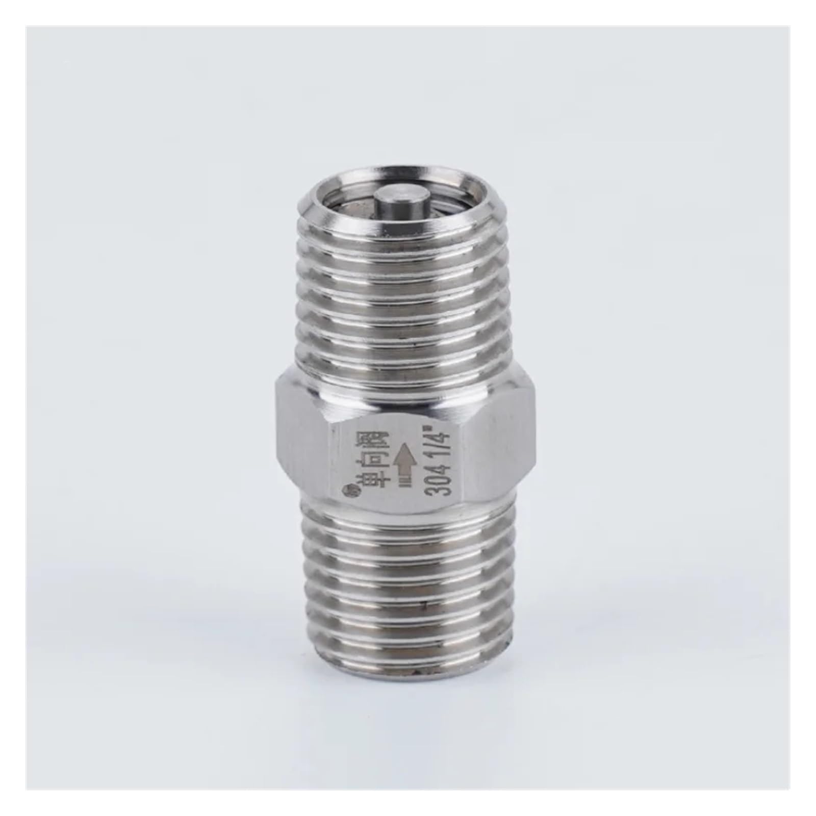 ZGPOSQKZSC 1/4" BSP Male to Male Thread 304 Stainless Steel Check Valve One Way Non-Return Valve