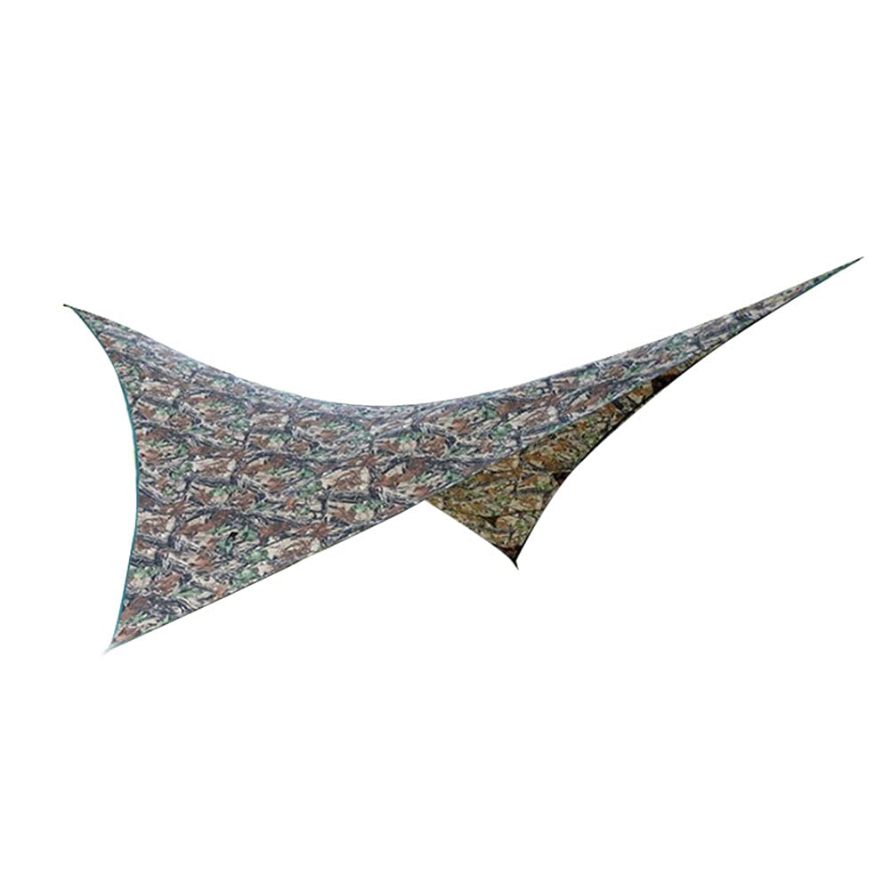 Wodoodporny przenośny hamak zewnętrzny, namiot, plandeka, wiata, kamuflaż, 275 x 275 cm, 1 sztuka (moro martwych liści)