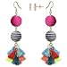 Thread Ball Dangle Earrings Bohemian Statement Thread Tassel Earrings for Women Dangling