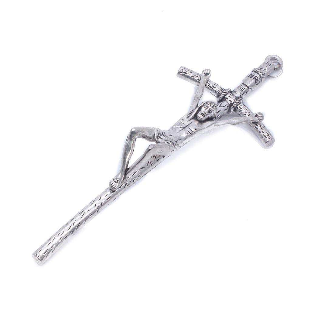 Buwei 2 Church Relics Jesus on the Stand Cross Wall Crucifix Antique Home Chapel Decor