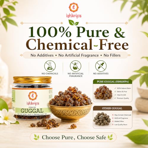 Image of Pure & Natural Guggal (Guggul) Resin for Puja, Hawan & Meditation | Traditional Ayurvedic & Spiritual Use | Authentic Guggal Dhoop (20gm)