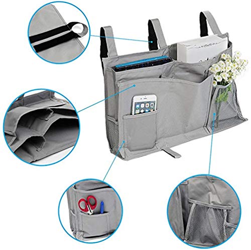 IBLUELOVER Betttasche Hochbett Hängen Aufbewahrungstasche Klettverschluss Bettaufhänger Oxford Hängeaufbewahrung Kinderzimmer Hanging Organizer Kinderwagen Hängen Tasche Multifunktional Bettablage - Image 8