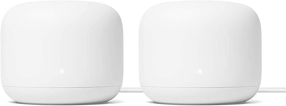 Google Nest Router WiFi Paquete de 2 (2ª generación) 4x4 AC2200 Routers Wi-Fi de malla con cobertura de 4400 pies cuadrados (renovado)