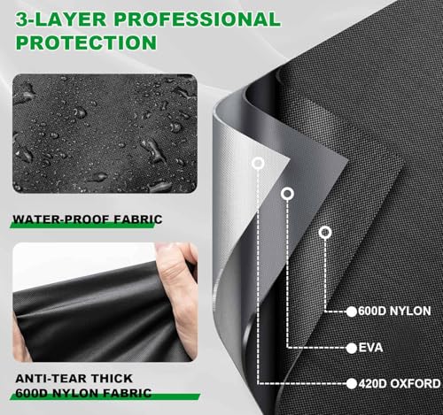 NUENSS-ROR Dust Cover for Philips Dual Basket Airfryer 3000/4000 Series (NA350/00丨NA351/00), Heavy Duty Waterproof Dustproof Air fryer Protective Case, Accessories Cover for Philips Air fryer (Black) by NUENSS-ROR - Image 6