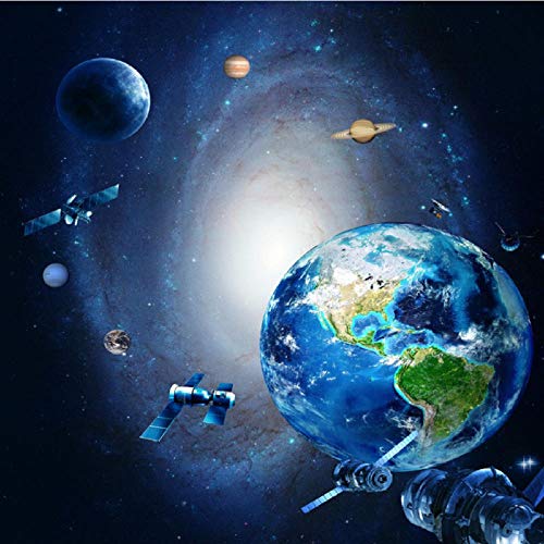 Fotodruck Auf Leinwand-Leinwandbild Modern Stilvoll-Bilder Und Dekoration 3D Galaktischer Erdplanet Tv Hintergrundwand Bild Kunst Kunstdruck