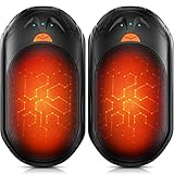 AI Hand Warmers Rechargeable 2 Pack,6000mAh Rechargeable Hand Warmer,20Hrs Long Heating Electric Hand Warmer,Portable Pocket Heater,Gifts for Christmas,Camping,Stocking Stuffers,Gifts for Men
