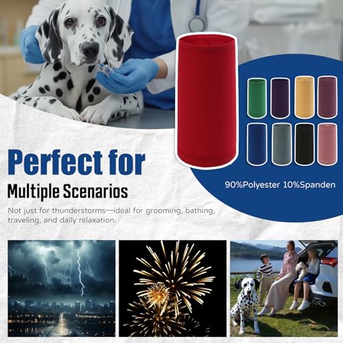 Image of Dog Calming Hoodie Quiet Head Cover Sleeves Anxiety Relief /Noise Protection - Grooming - Thunder - Fireworks