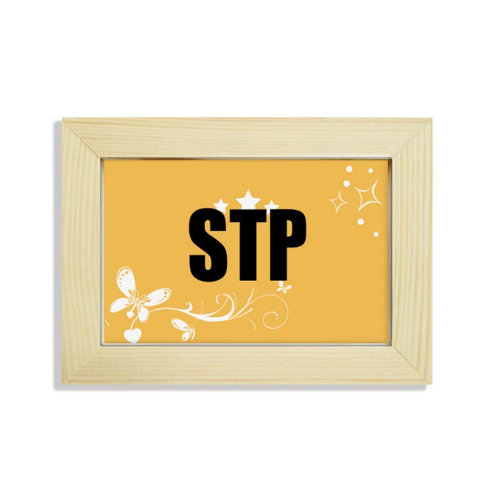 Escritorio de Madera con Acabado de Pintura y Marco de Fotos Floral STP País Nombre