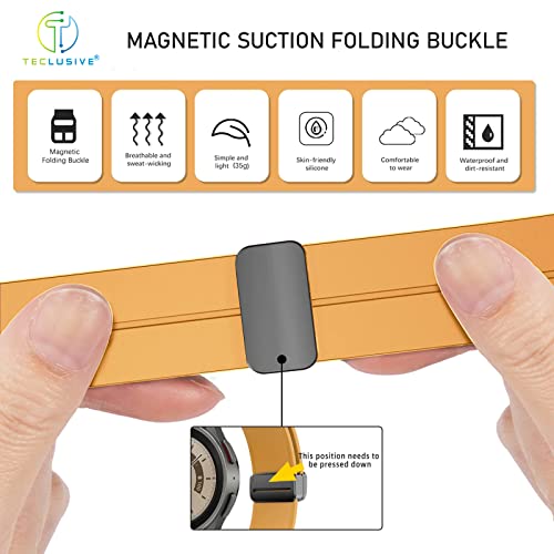 Image of T TECLUSIVE Soft Silicone Strap Band with Magnetic Lock Compatible for Fitbit Versa 4 / Versa 3 / Sense 2 | Adjustable Silicone Rubber Band for Versa 4 3 Sense