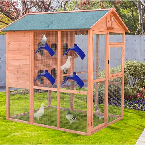 Image of 10 Pcs Dove Rest Stand, Thickened Lightweight Pigeons Rest Stand Plastic Birds Roost Holder, Doves Dwelling Frame Birdcage Accessories for Parrots and Other Birds(Blue)