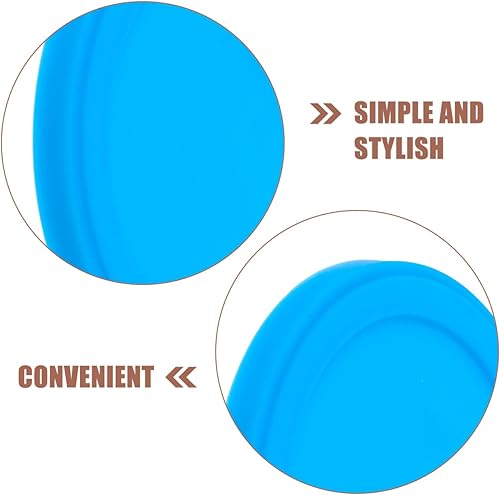 Miniatura 9 de PRETYZOOM Tapa de silicona para tazas, tapa de taza de silicona, cubierta de microondas de vidrio para cubiertas de bebidas de alimentos, tapa de