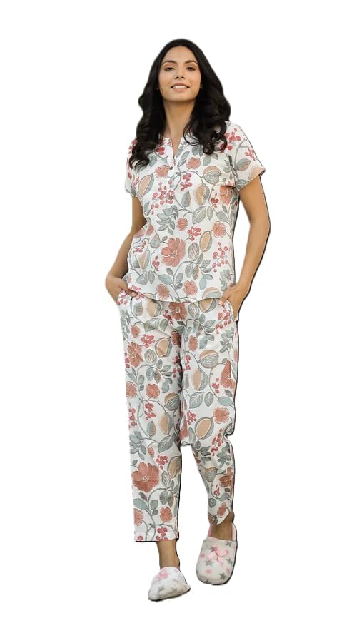 kurtari Night Suit for Womens Cotton Top and Pyjama Lounge Night Suit Set Wear Night Dress for Women-picture-25
