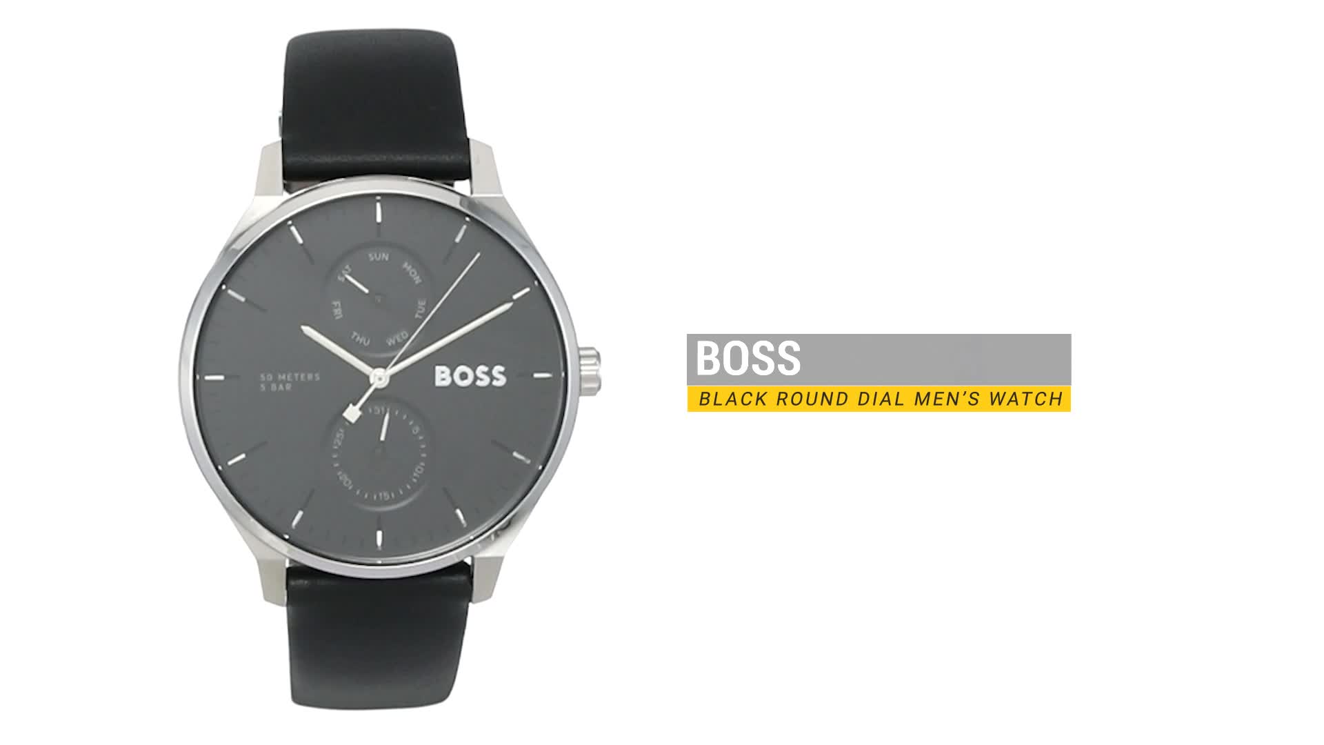 Buy BOSS Tyler Qtz Multifunction Black Round Dial Men's Watch