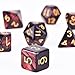 EBOOT 7-Die Polyhedral Dice Compatible with DND Dice Set Dungeons and Dragons with Black Pouch (Red Black)