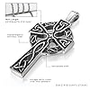 Oidea Stainless Steel Vintage Handmade Mens Gothic Celtic Irish Knot Cross Pendant Necklace Silver Black Two Tone #1