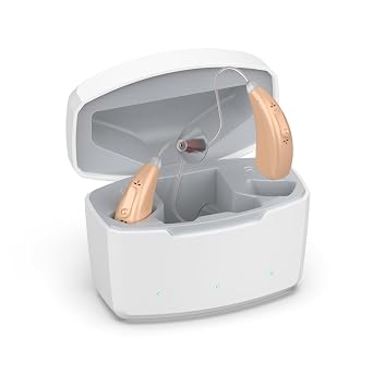 Hearing Aids for Senior with Noise Reduction, Dual Microphones, Invisible Fit