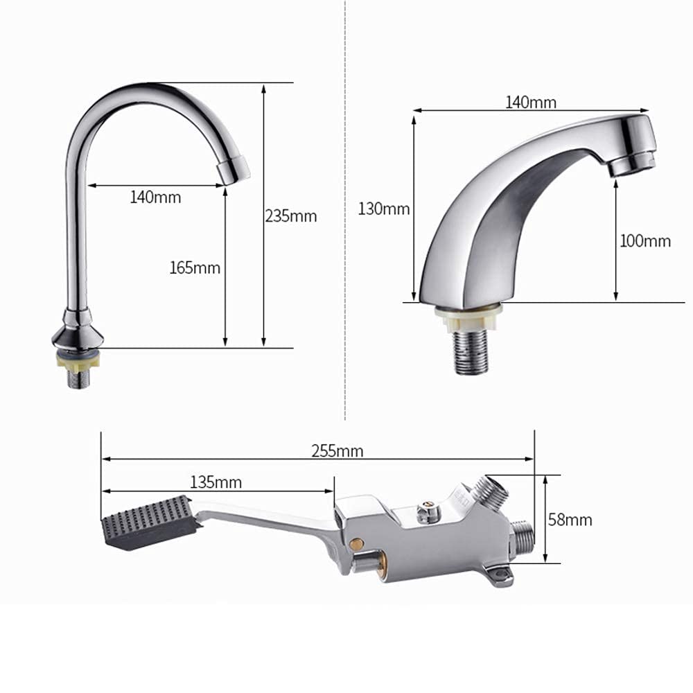 Grifo Monomando para Fregadero, Grifo de pie para baño, grifos de un Solo Paso en frío para Hospital de Laboratorio/C