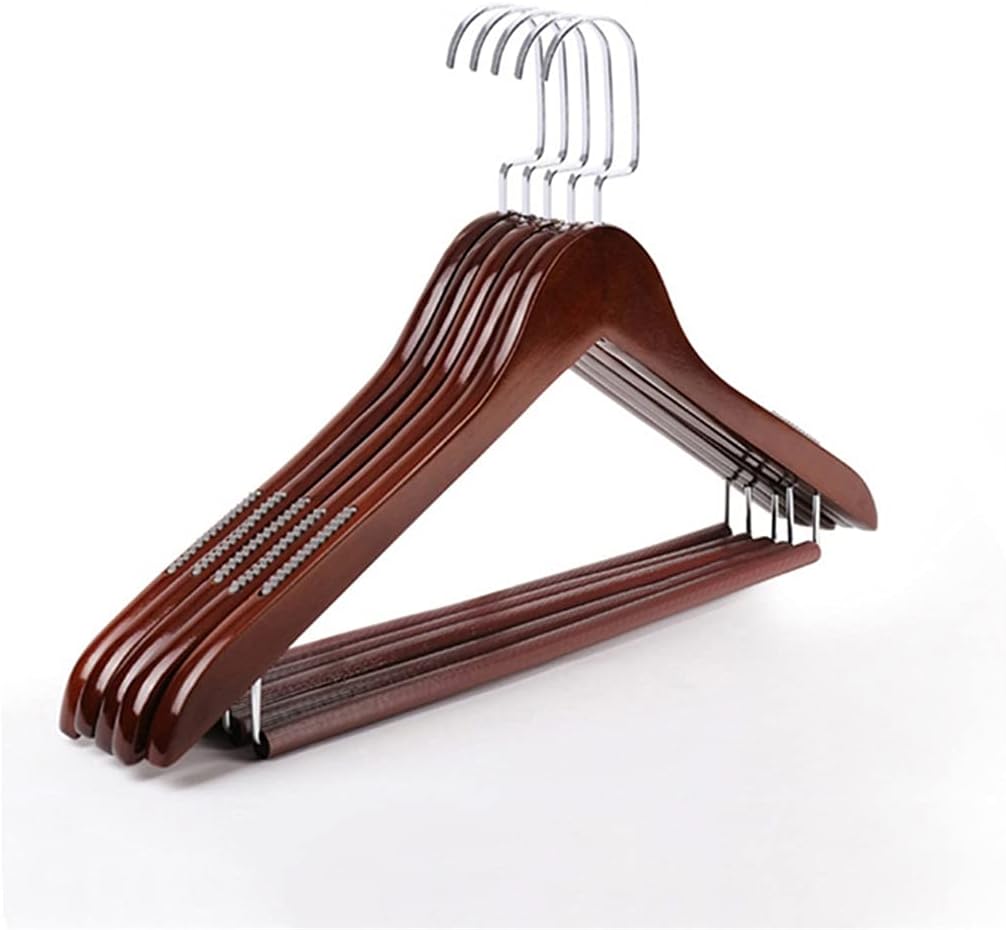 Solid Wooden Coat Hanger Metal Hook Rack Hangers for Clothes Pants Wardrobe Closet Organizer(D,Man)