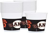 Vista 1 de Amscan San Francisco Giants - Vasos de plástico, 16 onzas, paquete de 25, multicolor