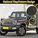 2-Pack Magnetic Keyhole Covers for Jeep Wrangler JL (2018-2025) & Gladiator JT, American Flag Design, Easy Installation, Durable & Weatherproof, Front & Rear Protection