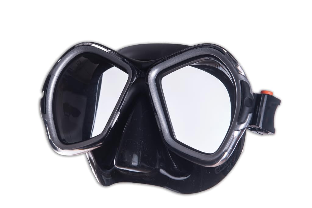 Salvas Sub Maschera Phoenix in Silicone Nero- Premium Maschera Subacquea Doppia Lente per Visibilità Ottimale e Sicurezza Durante le Immersioni - Maschera Professionale Snorkeling Fibbie Regolabili
