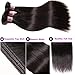 UNICE Hair 10A Malaysian Straight Human Hair 3 Bundles Unprocessed Virgin Human Hair Weave Extensions (16 18 20 inch)