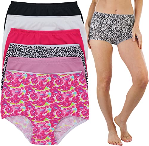Image of ToBeInStyle Women's Pack of 6 High-Waisted Girdle Brief Tummy Support Everyday Panties