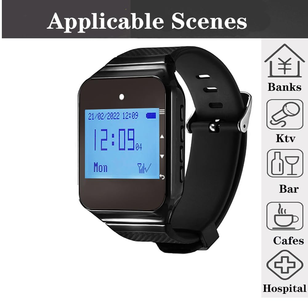Restaurante Buscapersonas, Wireless Camarero Servicio de Atención al Cliente Sistema de Llamadas Reloj Receptor Botón de llamada (SU-R169-C03(1 * 10))