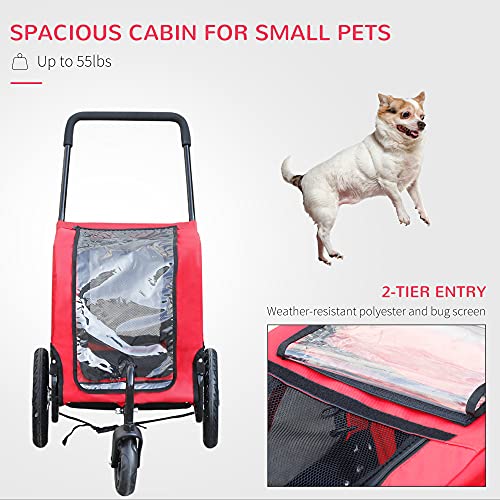 Aosom 2-in-1 Small Dog Bike Trailer and Bike Stroller with Hitch, Bicycle Trailer Sidecar Bike Wagon Cart Carrier… - Image 8