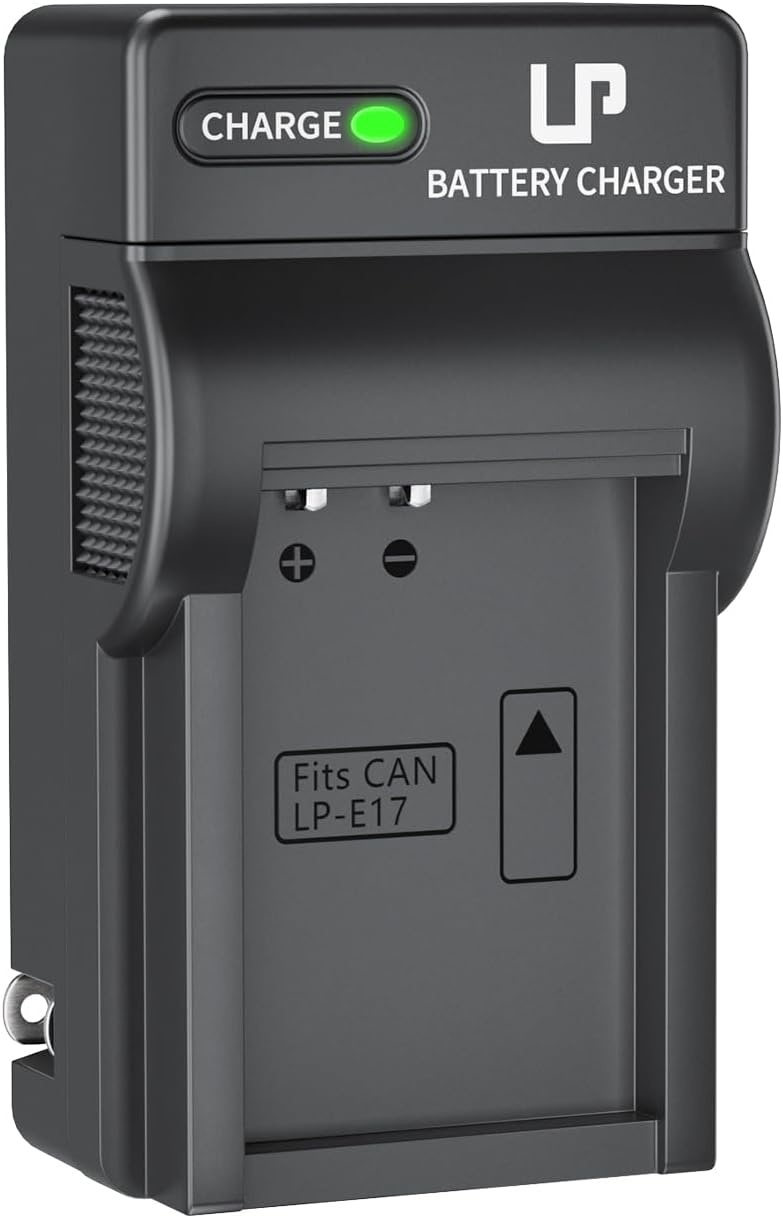 LP LP-E17 Battery Charger, Compatible with Canon EOS Rebel T7i, T6i, T6s, SL3, SL2, 77D, 9000D, 8000D, 800D, 760D, 750D, 200D, M6, M5, M3, Kiss X8i DSLR Cameras & More