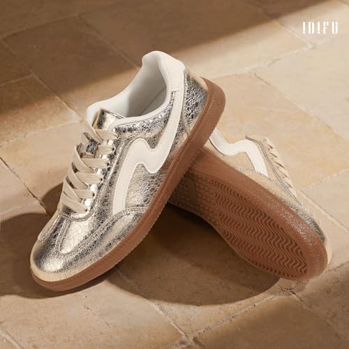 Image of IDIFU Womens Fashion Sneakers Comfortable Cute Casual Tennis Shoes | Non Slip Memory Foam Lightweight Trendy Retro Sneakers