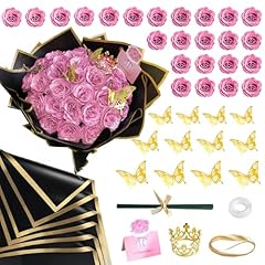 Pink Glitter Roses Bouquet