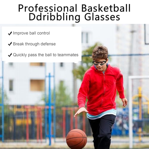2 Pack Dribbling Goggles Basketball Training Aid Dribbling Glasses Specs Team Professional Sports Training Equipment for Youth Teenagers Men Women (No Lens in Goggles) - Image 3