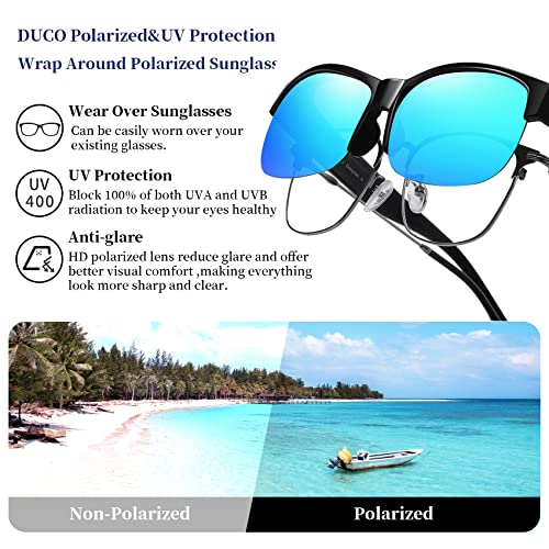 Image of DUCO Polarized Fitover Sunglasses UV400 Protection & HD for Unisex 8960