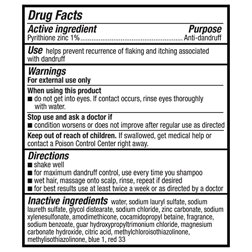 Amazon Basics Dandruff Shampoo, Everyday Use, Normal To Oily Hair, 33.8 Fluid Ounces, 1 Pack (Previously Solimo) #TOP2