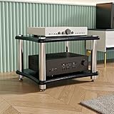 Conception ouverte du rack audio pour une meilleure ventilation : la structure ouverte des étagères audio-vidéo permet une circulation d'air continue autour de votre équipement, ce qui contribue à éviter la surchauffe lors d'une utilisation prolongée. Cette étagère multimédia pour rack stéréo facilite également le placement, le remplacement et l'utilisation d'appareils tels que les récepteurs, les haut-parleurs, ce qui rend votre meuble multimédia pratique et convivial.