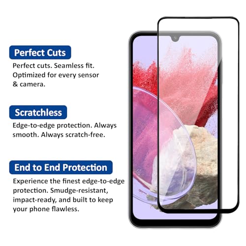 Image of AIBEX Tempered Glass for Samsung M34 5G / Samsung F34 5G| 9H Hardness | Anti-Glare & Anti-Fingerprint | Water Resistant | Edge-to-Edge Full Screen Protector | Bubble-Free Installation