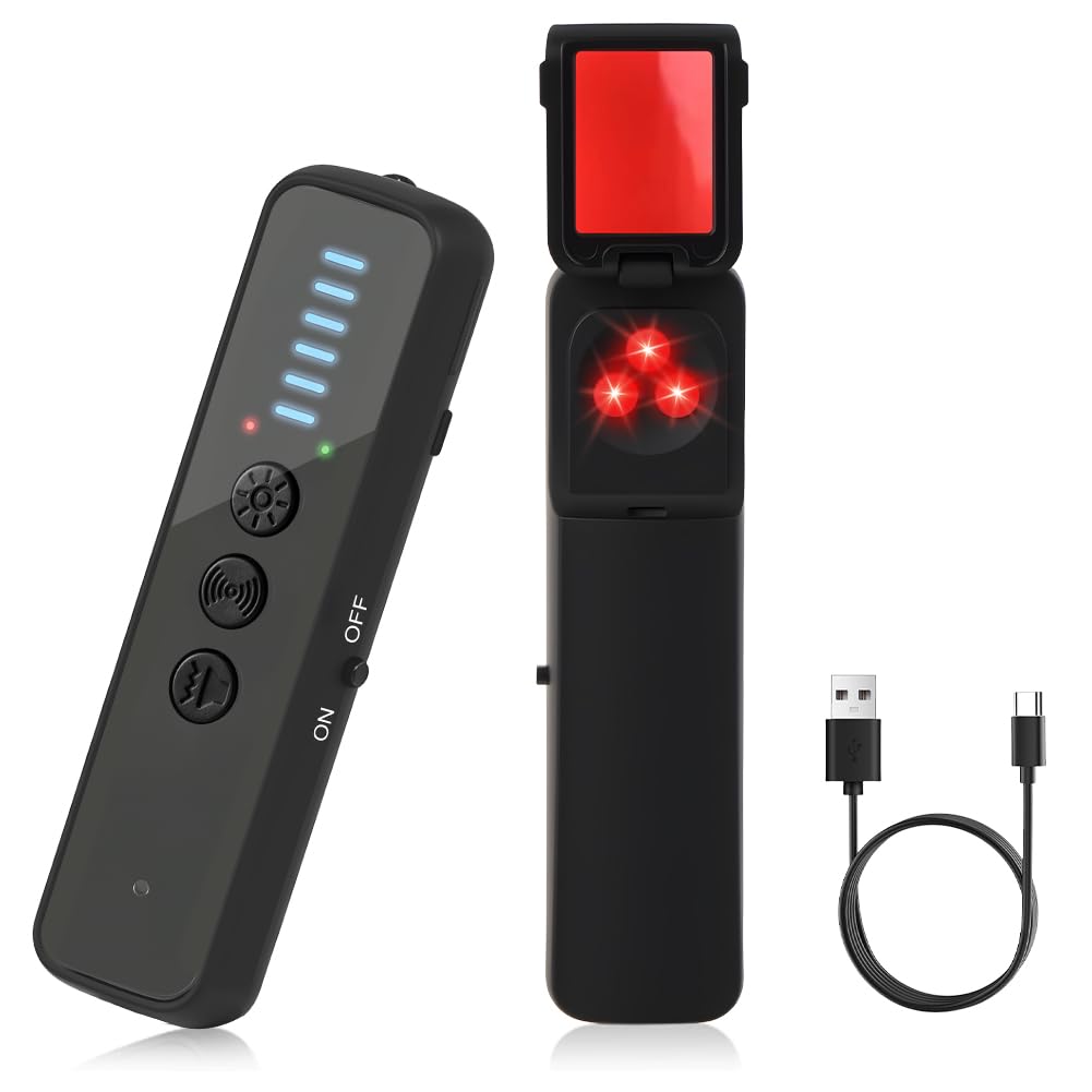 Detector Telecamere Nascoste, Rilevatore Microspie, Rilevatore di Cimici, Ufficio Anti-spia, GPS Tracker, con Scansione Avanzata per Casa, Hotel, Ufficio