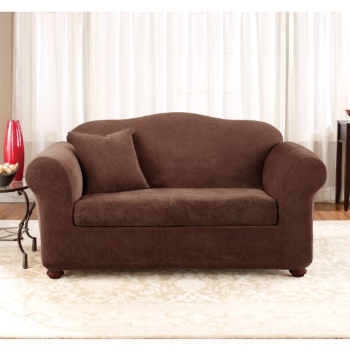 Sure Fit Stretch Pique Slipcover, Sofa, Blue #TOP2