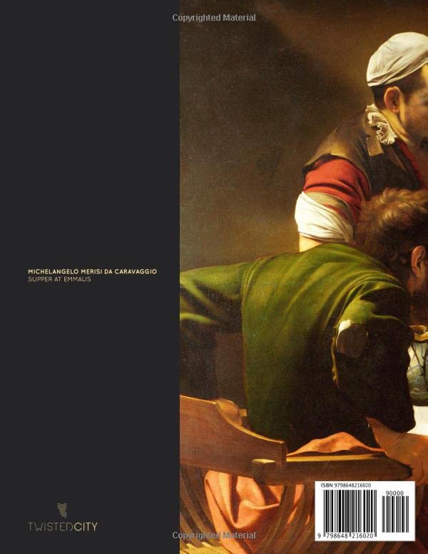 Caravaggio LARGE Notebook #1: Michelangelo Merisi da Caravaggio Notebook College Ruled to Write in 8.5x11" LARGE 100 Lined Pages - Image 2