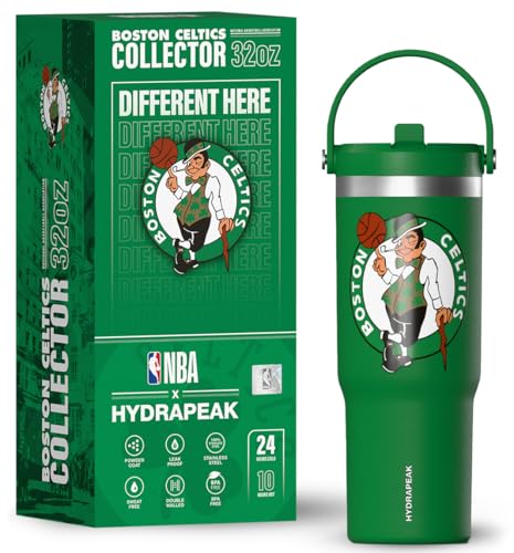 Hydrapeak NBA Officially Licensed Boston Celtics Nomad 32oz Insulated Stainless Steel Leakproof...