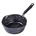 YUTRD ZCJUX Collezione di Utensili da Cucina for la casa Wok in Marmo ceramico, Rivestimento in Marmo, Antiaderente Estremo, Alluminio Fuso Rivestito in Marmo (Color : Black, Size : Small)