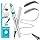 Microblading Eyebrow Pencil, Eyebrow Pen with an Upgrade Micro-Fork Tip Applicator, Waterproof Long-Lasting Microblading Brow Pen, Brow Pencil for Natural Looking Brows Makeup, Gray
