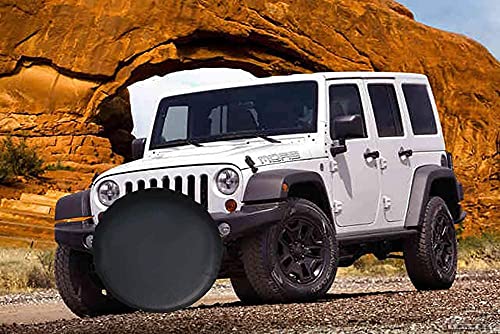 Image of Spare Tire Cover, Universal Fit for Jeep, Trailer,RV, SUV, Truck and Many Vehicle, Wheel Diameter 32.1 inch-33 inch, Weatherproof Tire Protectors (Black, 17 inch for Tire Φ 32.1 inch-33 inch)