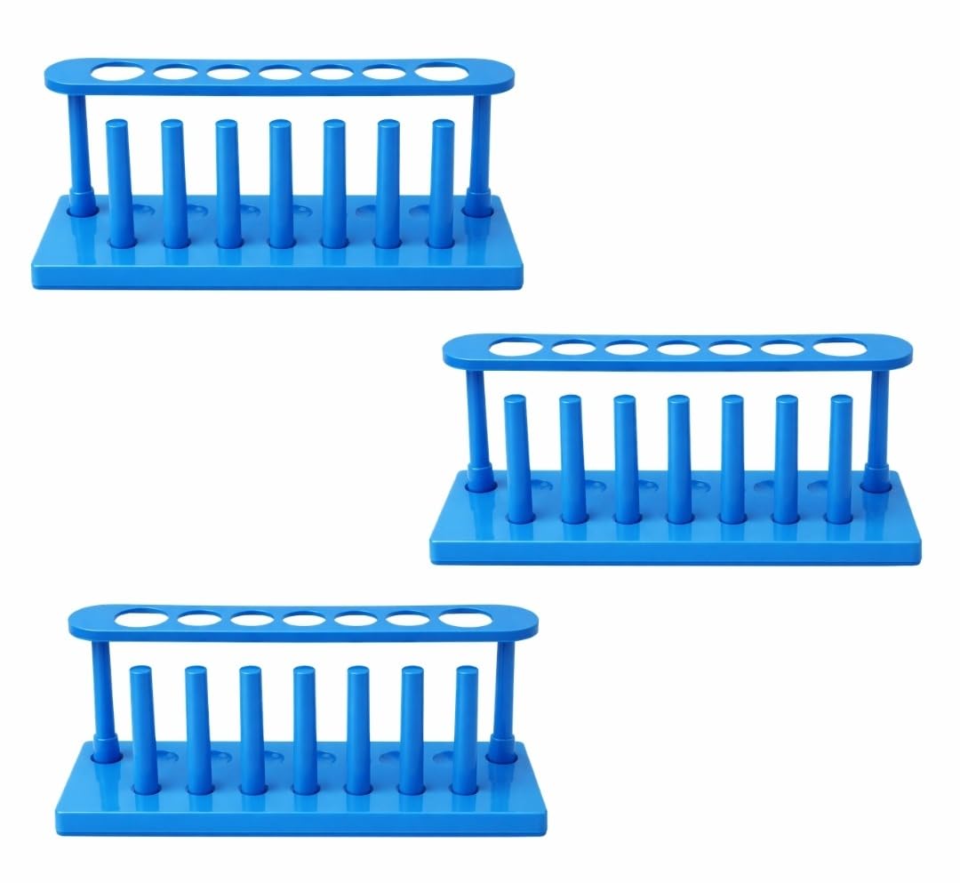 Test Tube Rack(pack of 3), 6 Holes, Plastic, for Holding and Organising Test Tubes-image-31