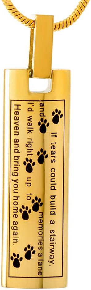 火葬クロスネックレス ゴールド刻印ステンレススチールクレメーションペンダントメモリアルジュエリーお土産灰ネックレスメンズジュエリー-